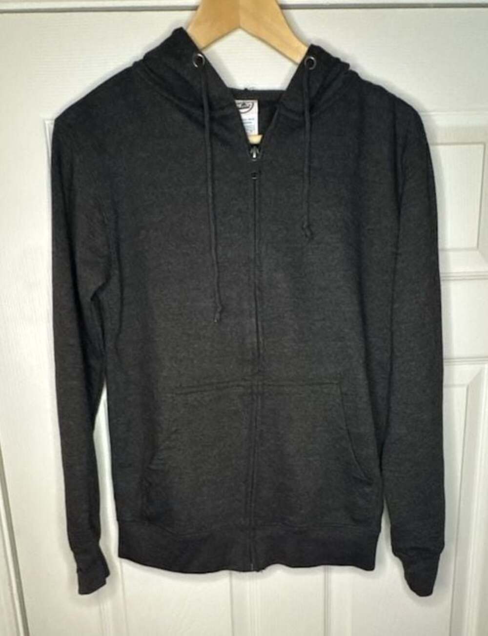 Misfits Death Comes Ripping Zip-Up Hoodie Sweatshirt Delta Charcoal Grey XS